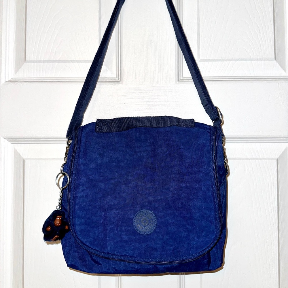 Kipling Kichirou Unisex Medium Ink Blue Nylon Lunch Bag - Gently Used